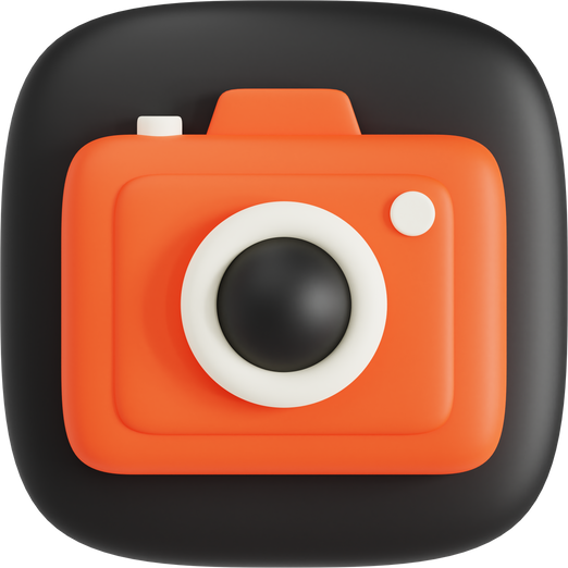 Camera User Interface 3D Illustration
