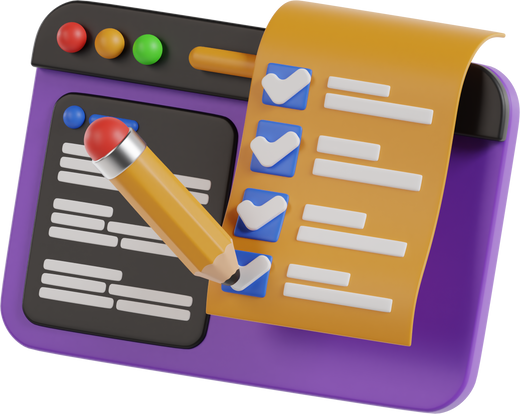 Check List 3d Illustration