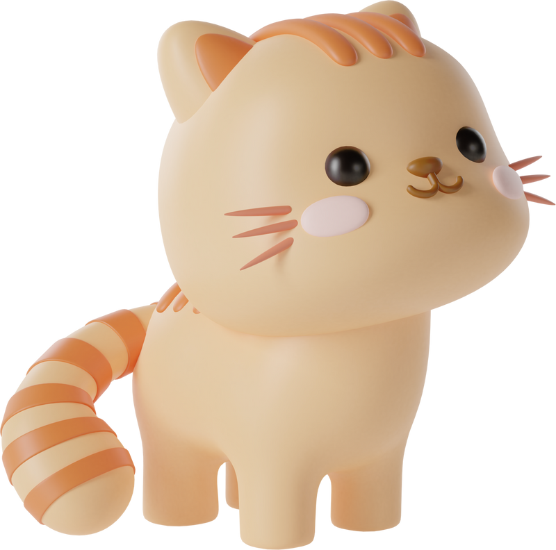 Cute cat 3d Illustration-18
