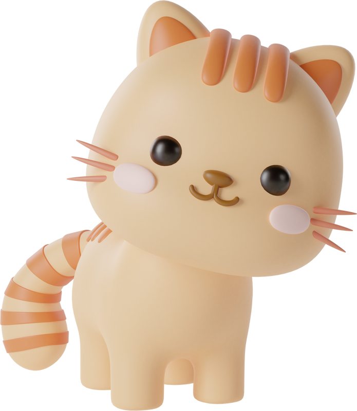 Cute cat 3d Illustration-20