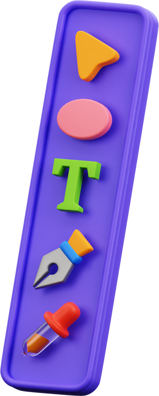 3D Design Tools Icon Illustration